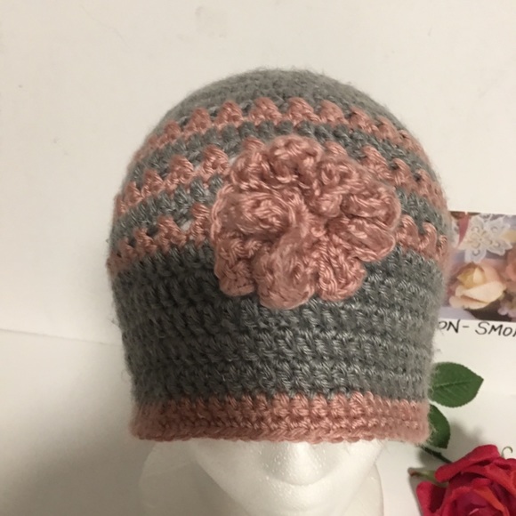 TRENDING TOBOGGAN & HEADBAND EAR COVERS GRAY PINK BROWN - Picture 4 of 8